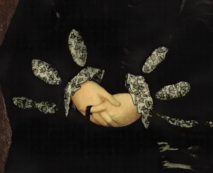 Broderie blackwork, v. 1546, détail de 231034